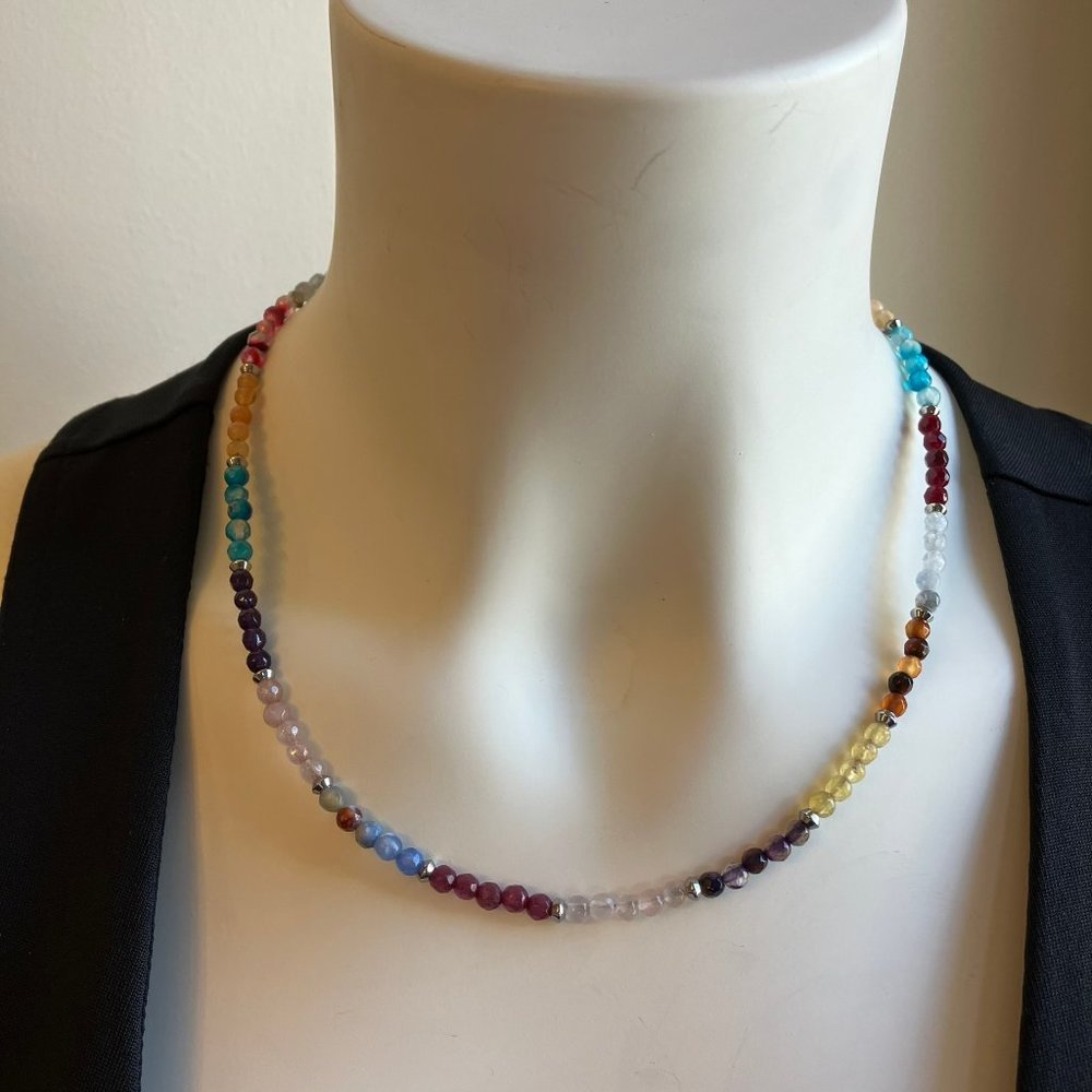 Only Gorgeous New Tourmaline Dainty Beaded 17-inch Necklace riviera gemstones